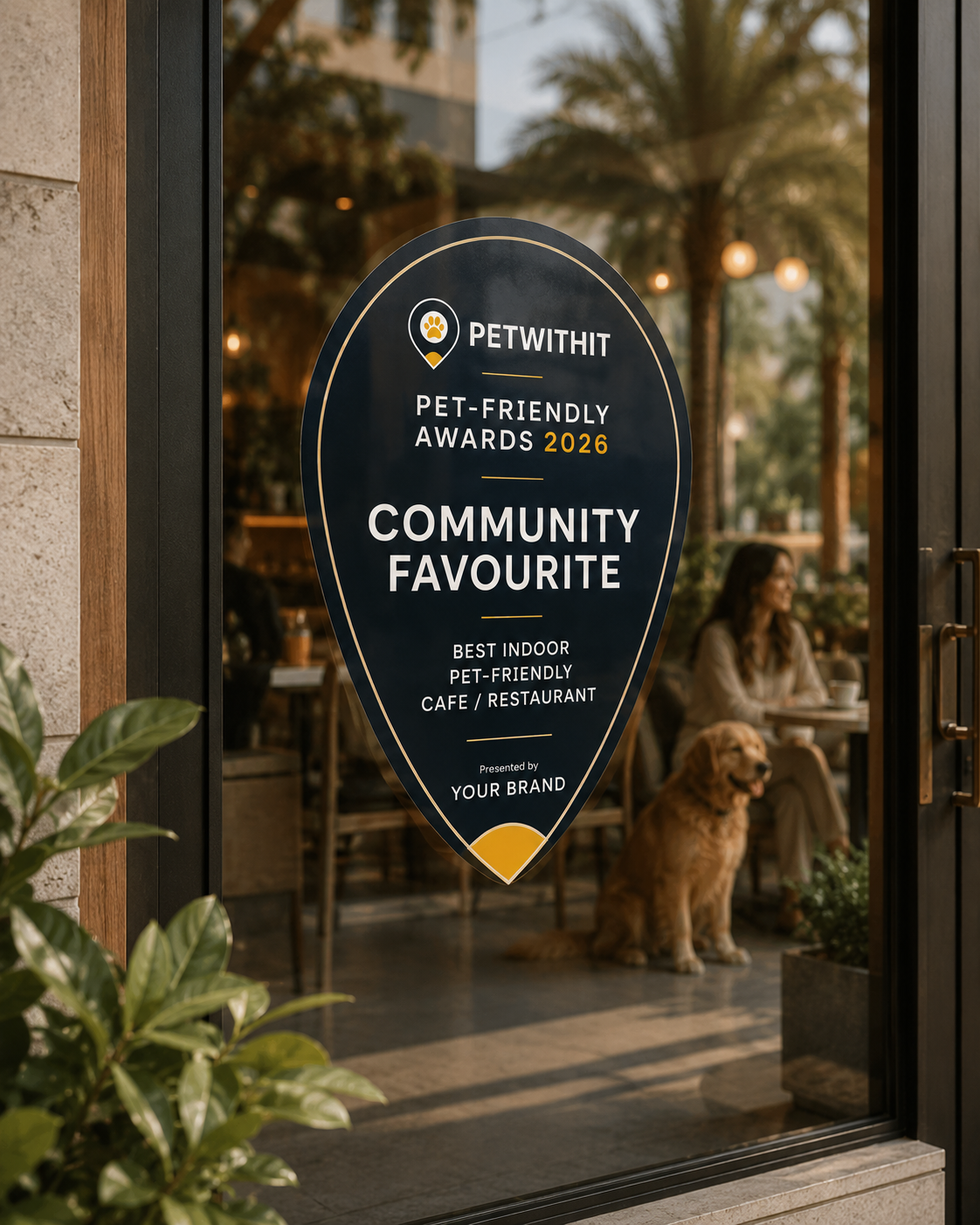 PETWITHIT Community Favourite window sticker